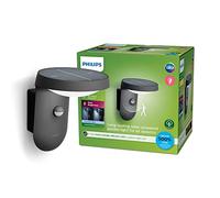 Philips - Aplique exterior de pared Philips Tyla 1.8W Luz Neutra 4000k, con sensor de movimiento y alimentación solar, protección IP44