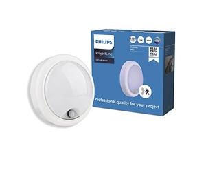 Philips - Aplique interior/exterior LED ProjectLine redondo 15W, Luz blanca natural (4000k) 1400 lm con sensor de movimiento