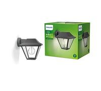 Philips - Aplique mural Philips Alpenglow, lámpara LED de exterior, color antracita, luz blanca cálida, 60W