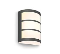 Philips - Aplique mural Philips Python, lámpara LED de exterior, color antracita, luz blanca cálida, 6W