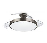 Philips Atlas Níquel Ventilador De Techo 28W Con Luz LED
