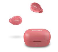 PHILIPS AUDIO Auriculares Intrauditivos Inalámbricos T2205RD/00 (In-Ear Bluetooth, Asistente De Voz, Larga Autonomía, Protección contra Salpicaduras IPX4, Cargador Compacto) Rojo - Modelo de 2020/2021