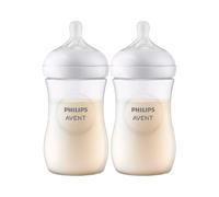 Philips Avent Biberón Natural Response: 2 biberones para bebés recién nacidos de 260 ml, sin BPA, a partir de 1 mes (modelo SCY903/02)