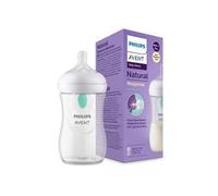 Philips Avent Biberón Natural Response: biberón de 260 ml con sistema AirFree, sin BPA, para recién nacidos a partir de 1 mes (modelo SCY673/01)