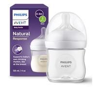 Philips Avent Biberón Natural Response: Biberón para bebés recién nacidos de 125 ml, sin BPA, a partir de 0 meses (modelo SCY900/01)