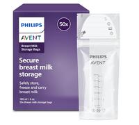 Philips Avent Bolsas para leche materna - Preesterilizadas, para almacenar y congelar leche materna, sin BPA, herméticas, fáciles de llenar y guardar, 180 ml, 50 unidades, SCF603/50