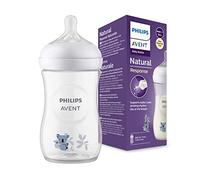 Philips Avent Botella natural con chupete receptivo, 260 ml, Decor Coala, 1 unidad (modelo SCY903/67)