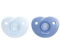 Philips AVENT Chupete Soothie Heart 3-18m, azul/azul claro, paquete de 2, SCF099/11