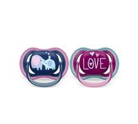 Philips Avent Chupete Ultra Air - 2 chupetes ligeros y transpirables para bebés mayores de 18 meses sin bisfenol A, con estuche esterilizador (modelo SCF349/22)