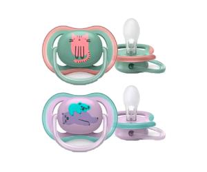 Philips Avent Chupete Ultra-Air Cat & Koala 6-18m 2 uds