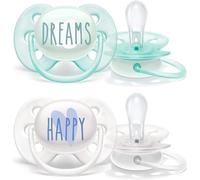 Philips Avent - Chupete ultra suave/Doux, 0-6 meses, 4 piezas