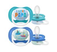 Philips Avent Chupetes Ultra Air Happy I Love Papa 6-18m Azul 2 uds
