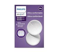 Philips Avent Discos absorbentes desechables - Núcleo con triple capa absorbente, a prueba de fugas, suave textura de panal, ultrafinos y discretos, envueltos individualmente, 24 unidades, SCF254/24