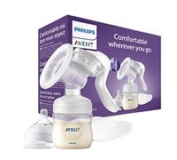 Philips Avent SCF430/10 extractor de leche manual con tecnología Natural Motion, incluye un biberón de 125 ml Natural y 2 almohadillas de lactancia - talla125ml-250ml - ¡Solo hoy babypoints extra!