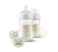 Philips AVENT Natural Response SCD837/11 Pack 2 biberones decorados, 2 chupetes