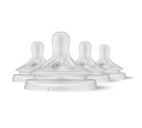 Philips Avent Pezones de respuesta natural, flujo extra lento (Flow 1), paquete de 4, SCY961/04
