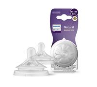 Philips Avent Responsive Natural 6m+ - Chupete de lactancia (2 unidades, modelo SCY965/02), desagüe 5-6 m+