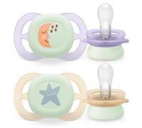 Philips Avent SCF075/17 Chupete Ultra Start Nocturno 0-2m 2 uds