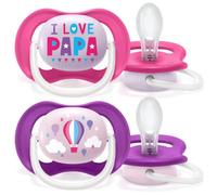 Philips Avent Chupete Ultra Air Silicone Rosa/Morado 6-18m x2