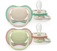 Philips Avent SCF087/16 Chupete Ultra Air Colours of Nature 6-18m 2 uds