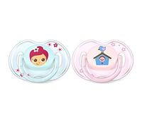 Philips Avent Scf169/46 - Pack Con 2 Chupetes Jardín Encantado, De 0 A 6 Meses, Niña Color Rosa Y Azul
