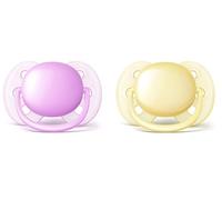 Philips AVENT SCF211/20 - Chupete (Ultra soft pacifier, Ortodóntico, Multicolor, 6 mes(es), 2 pieza(s))