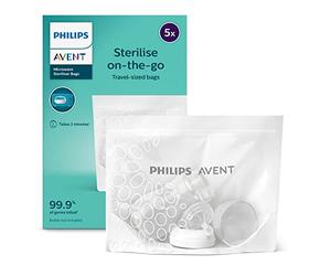 Philips Avent SCF297/05 - Pack de 5 bolsas esterilizadoras a vapor para microondas