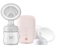Philips AVENT SCF391/62 - Extractor de leche eléctrico único avanzado con tecnología de movimiento natural, color rosa claro, botella transparente