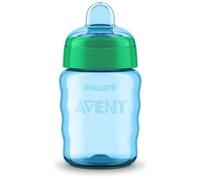 Philips Avent SCF553/05 - Vaso con boquilla de silicona para niño, válvula antigoteo, sin BPA, para 9 meses, 260 ml, color verde