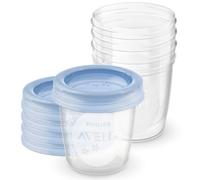 Philips Avent SCF619/05 5 Recipientes 180 ml para Leche Materna + 5 Tapas Reutilizable
