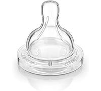 Philips Avent SCF633/27 - Tetina de silicona anti-cólicos con flujo medio, 3m+, compatibles con el biberón Classic, paquete de 2