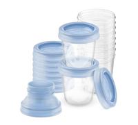 Philips Avent - Set de recipientes para leche materna (10 recipientes + 10 tapas + 2 adaptadores)
