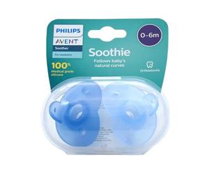 Philips Avent Soothie Chupete 0-6m Azul 2 unidades