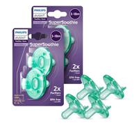 Philips Avent Soothie SCF192/45 - Paquete de 4 unidades, 3-18 meses, verde/verde