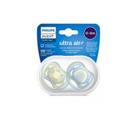 Philips Avent - Chupetes ultra air 0-6 meses azul/verde (2 unidades)