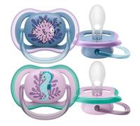 Philips Avent Ultra Air Chupete,6-18 Meses, Niña - 2 Piezas