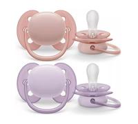 Philips Avent Ultra Soft Chupeta 0-6M Rosa Lilás 2 uds