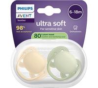 Philips Avent Ultra Soft Chupete Eco 6-18M Beig Green 2uds