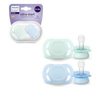 Philips Avent - 2 chupetes Ultra Start niño azul y verde (0-2m)