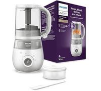 Philips Avent vaporera/batidora 4 en 1, robot de cocina para bebés, cocine al vapor, bata, descongele y vuelva a calentar, apto para el lavavajillas, modelo SCF883/01