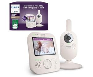 Philips Avent vigilabebés con vídeo Premium: Certificado DEKRA, Privado y Seguro, cámara y Audio bidireccional, Color Blanco, Pantalla 3,5", Zoom 4X, visión Nocturna, Temperatura Ambiente, SCD891/26