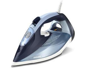 Philips Azur Series 7000 Plancha de vapor - 2800 W, 50 g/min de vapor continuo, 250g de golpe de vapor, vapor vertical, suela SteamGlide Plus, Louros/Algodón Azul (DST7020/20)
