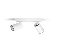 Philips, Barra de iluminación Kosipo con 2 Focos para bombilla GU10, Blanco