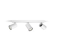 Philips, Barra de iluminación Kosipo con 3 Focos para bombilla GU10, Blanco