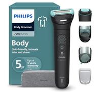 Philips Body Groomer BG7470/15 | Recorta y afeita el vello corporal | Mojado y seco | Cabeza flexible sigue el cuerpo | Resultados suaves y agradables al tacto | Peines 1-3 y 3-7 mm + peine de área