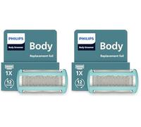 Philips Bodygroom Cabezal de lámina de repuesto - con sistema de afeitado Triple Protección, apurado y suave con la piel, 100% resistente al agua, modelo BG2010/43 (Paquete de 2)