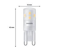 Philips Bombilla LED bi-pin G9 1,9W 220lm 2700K mate 6 unidades EC:EPREL:1932582