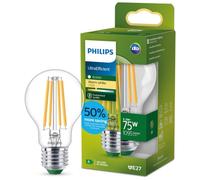 Philips Bombilla LED Clásica Philips Eficiente, Casquillo E27 5.2W, 1095 Lúmens, Luz Blanca Cálida 2700k, Clase Energetica A