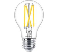 PHILIPS Bombilla LED Clásica Transparente Regulable 5.9W E27 806lm | Luz Blanca Cálida 2200-2700K, Hasta 90% Menor Consumo, Tecnología WarmGlow y EyeComfort, Sustituye Bombillas Antiguas de 60W