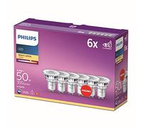 6x Philips Lamps LED GU10 4.6W 355Lm warm white No